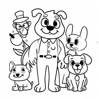 Halaman Mewarnai Dog Man Dan Teman Teman 37078-8109