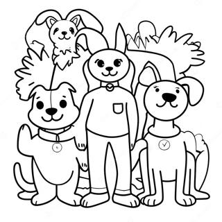 Halaman Mewarnai Dog Man Dan Teman Teman 37078-8110