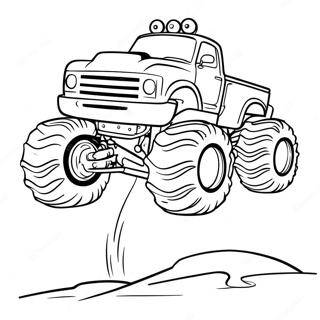 Gambar Mewarnai Blaze Truk Monster Melompat 37558 8211