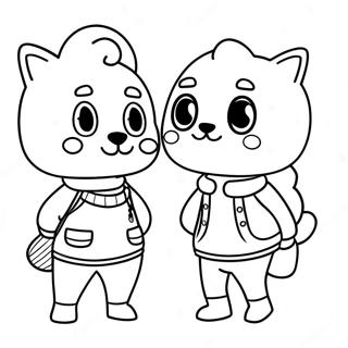 Gambar Mewarnai Penduduk Animal Crossing Yang Imut 37832-8254