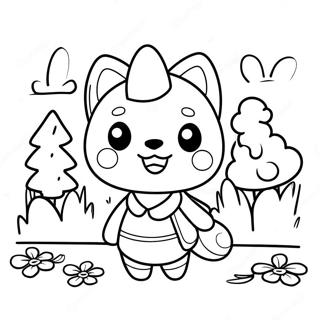 Gambar Mewarnai Penduduk Animal Crossing Yang Imut 37832-8255