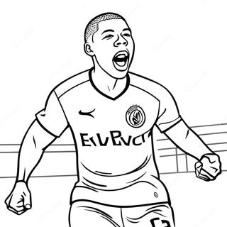 Gambar Mewarnai Kylian Mbappe Merayakan Gol 38182-8335