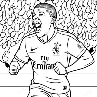 Gambar Mewarnai Kylian Mbappe Merayakan Gol 38182-8336