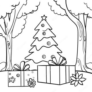 Halaman Mewarnai Hadiah Natal Raksasa Di Bawah Pohon 39017 8521