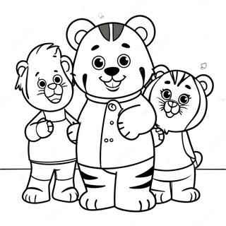 Halaman Mewarnai Daniel Tiger Bermain Dengan Teman 39456-8616