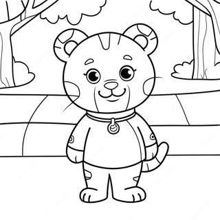 Halaman Mewarnai Daniel Tiger Di Lingkungan 39457-8617