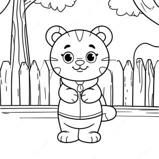 Halaman Mewarnai Daniel Tiger Di Lingkungan 39457-8618