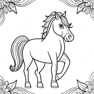 Halaman Mewarnai Kuda Roh Yang Megah 39549-8640