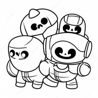 Halaman Mewarnai Aksi Kerja Tim Brawl Stars 40266-8798