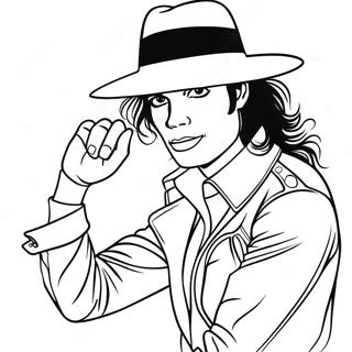 Gambar Mewarnai Michael Jackson Dengan Topi Fedora 40545 8861