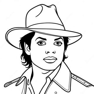 Gambar Mewarnai Michael Jackson Dengan Topi Fedora 40545 8864