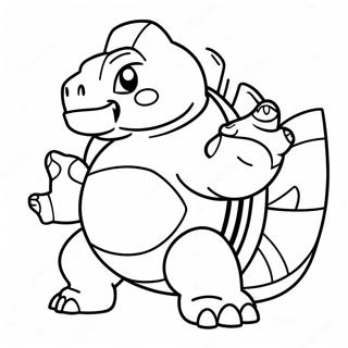 Halaman Mewarnai Pose Pertarungan Blastoise 40831-8917