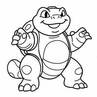 Halaman Mewarnai Pose Pertarungan Blastoise 40831-8918