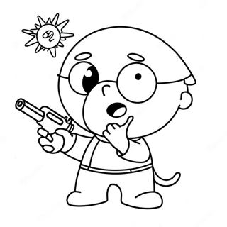 Halaman Mewarnai Stewie Griffin Dari Family Guy Dengan Senapan Laser 40919-8939