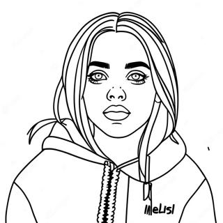 Potret Billie Eilish Halaman Mewarnai 41269-9016