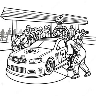 Halaman Mewarnai Adegan Pit Stop Nascar 41822-9141