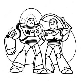 Halaman Mewarnai Petualangan Woody Dan Buzz Lightyear 41911-9155