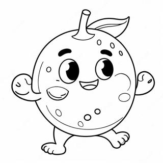 Halaman Mewarnai Karakter Lemon Kartun Lucu 42087-9207