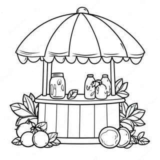 Halaman Mewarnai Stand Lemonade Dengan Lemon 42088-9210