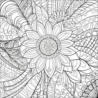 Gambar Mewarnai Bunga Mozaik Yang Rumit 42364-9259