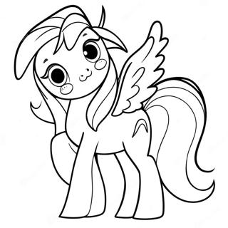 Gambar Mewarnai Rainbow Dash Dengan Surai Berwarna 42460-9279