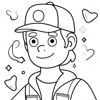 Gambar Mewarnai Dipper Pines Dari Gravity Falls 42548-9297