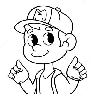 Gambar Mewarnai Dipper Pines Dari Gravity Falls 42548-9298