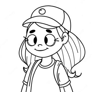 Halaman Mewarnai Wendy Corduroy Dari Gravity Falls 42551-9311