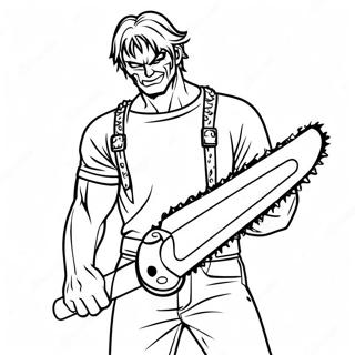 Halaman Mewarnai Chainsaw Man Setan 42729-9338