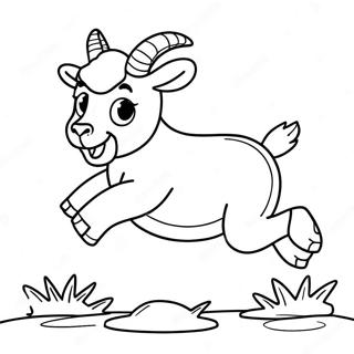 Halaman Mewarnai Kambing Lucu Melompat 42819-9360