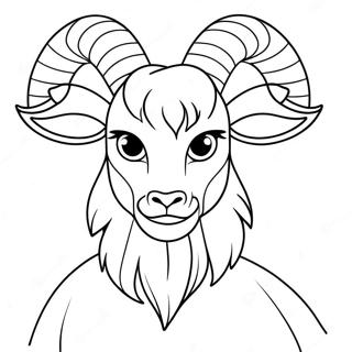 Gambar Mewarnai Kambing Marah Dengan Tanduk 42822-9369