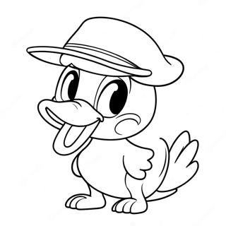 Gambar Mewarnai Daisy Duck Mengenakan Topi Lucu 42916 9382