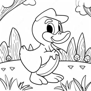 Gambar Mewarnai Daisy Duck Bermain Di Taman 42917 9385