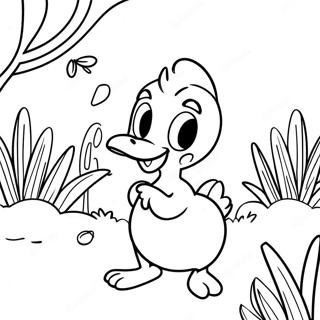 Gambar Mewarnai Daisy Duck Bermain Di Taman 42917 9387