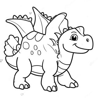 Halaman Mewarnai Stegosaurus Ramah 43291-9453