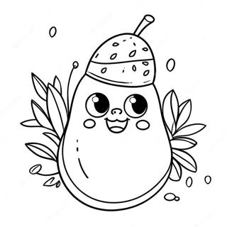 Gambar Mewarnai Alpukat Dengan Topi Pesta 44259 9688