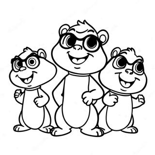 Halaman Mewarnai Alvin Dan Chipmunks Yang Bernyanyi 44531-9734