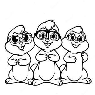 Halaman Mewarnai Alvin Dan Chipmunks Yang Bernyanyi 44531-9736