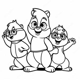 Halaman Mewarnai Alvin Dan Chipmunks Yang Menari 44532-9737