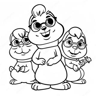 Halaman Mewarnai Alvin Dan Chipmunks Di Konser 44534-9745