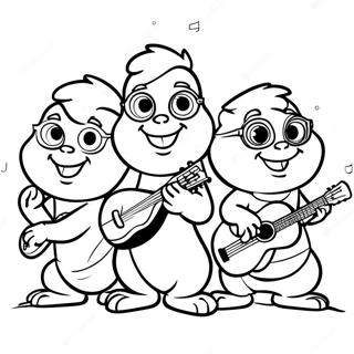 Halaman Mewarnai Alvin Dan Chipmunks Di Konser 44534-9748