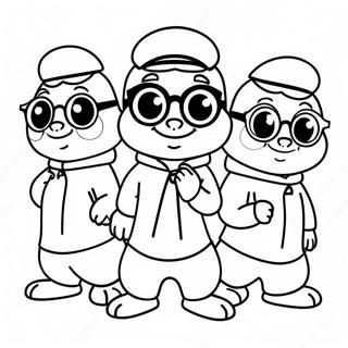 Halaman Mewarnai Alvin Dan Chipmunks Dengan Kostum 44535-9750