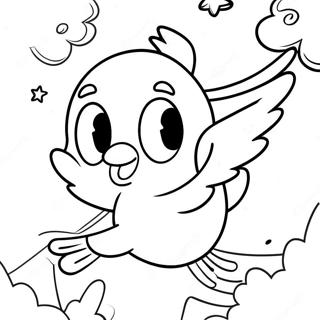 Tweety Terbang Di Langit Halaman Mewarnai Halaman Mewarnai