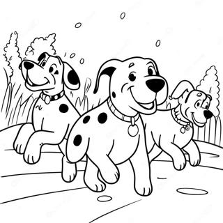 101 Dalmatians Berlari Di Salju Halaman Mewarnai 45062 9868
