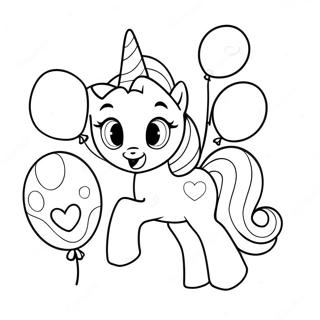 Pinkie Pie Dengan Balon Halaman Mewarnai 45137-9874