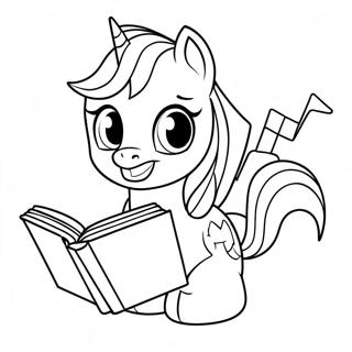 Twilight Sparkle Membaca Buku Halaman Mewarnai 4558-1357