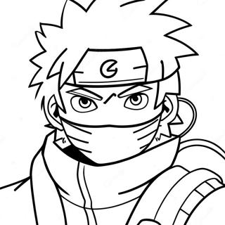 Halaman Mewarnai Kakashi Dengan Sharingan 46322-10134