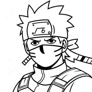 Halaman Mewarnai Kakashi Dalam Pakaian Ninja 46326 10149