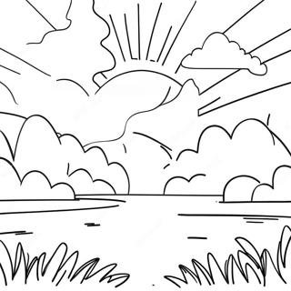 Halaman Mewarnai Matahari Terbenam Texas Yang Cerah 46424-10172