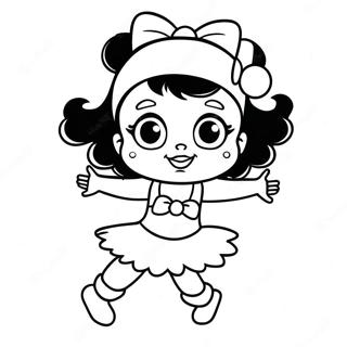 Halaman Mewarnai Betty Boop Menari 46524-10174